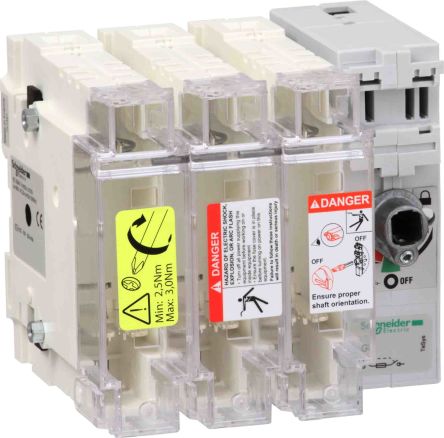 Schneider Electric Fuse Switch Disconnector, 3-Pole, 100 A, 100A