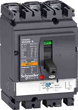 Schneider Electric, ComPact, NSX R Molded Case Circuit Breaker 3-Pole 100A, Breaking Capacity 200 kA, Fixed