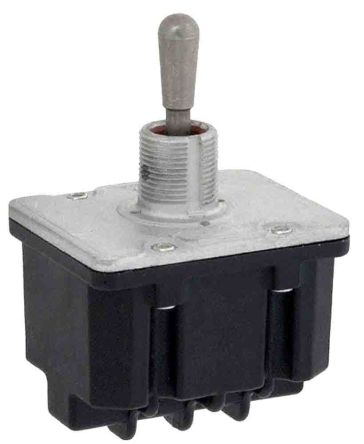 Honeywell Toggle Switch, Bushing Mount, On-Off, 4PST, Wire Terminal, 28 V dc, 125 V ac