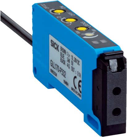SICK Plastic, Glass Fibre Optic Sensor, PNP Output, IP66 30V dc