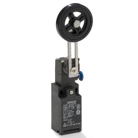 Omron D4n Series Adjustable Roller Lever Limit Switch, 1 NO/1 NC, IP67, Metal Housing, 240V, 10A