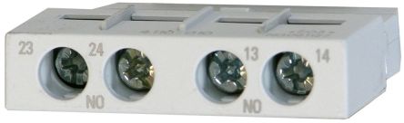 Omron Auxiliary Contact Block, 2 Contact, 2 NO, J77MN, DIN Rail, 2 A, 240V, J77MN-20F