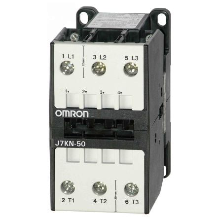 Omron J7KN Contactor, 230V ac Coil, 3-Pole, 50 A, 22 kW 230V ac, 415V
