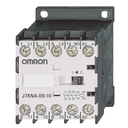 Omron J7KNA Contactor, 230V ac Coil, 3-Pole, 9 A, 4 kW, 1 NC