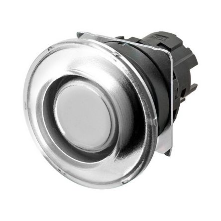 Omron A22N Series White Momentary Push Button Head, 22 mm Cutout, IP69K, IP67, IP66