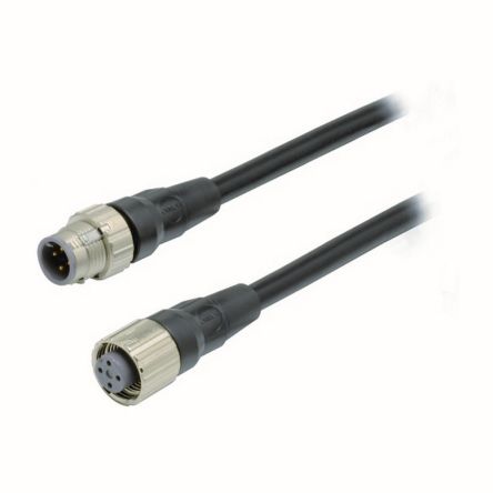 Omron Female 4 way Straight to Male 4 way Straight Sensor Actuator Cable, 2 m