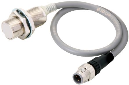Omron E2E-X7D1-M1J-T 0.3M Threaded Barrel Inductive Proximity Sensor, M18 2-Wire E2EW 24V dc 7 mm 30 V dc 100mA