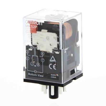 Omron Power Relay, 24V ac Coil, 10A Switching Current, DPDT