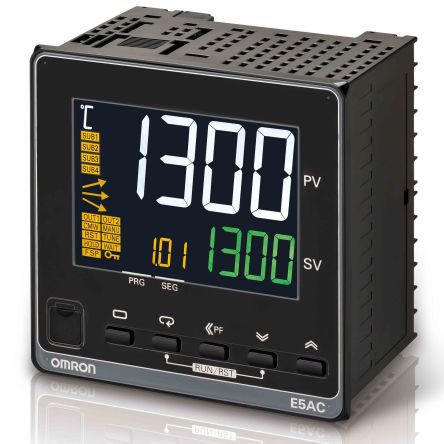 Omron E5AC Panel Mount PID Temperature Controller 2 Input, 4 Output Relay 240V ac PID Controller