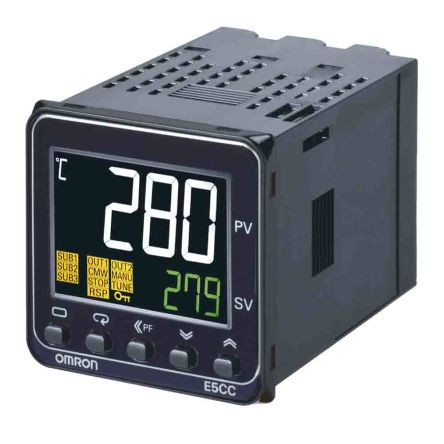 Omron E5CC Panel Mount PID Temperature Controller 2 Input, 3 Output Relay 240V ac 2-PID Controller, On-Off, PID