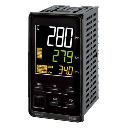 Omron E5EC Panel Mount PID Temperature Controller 2 Input, 4 Output Relay 240V ac 2-PID Controller, On-Off, PID