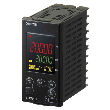Omron E5EN Panel Mount PID Temperature Controller 2 Input, 2 Output 240V ac PID, On-Off, 2-PID Controller