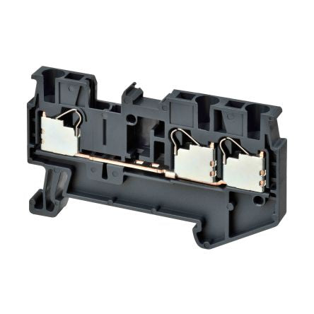 Omron XW5T Series DIN Rail Terminal Block, 2-Way, 14AWG Wire, 17.5A Push-in