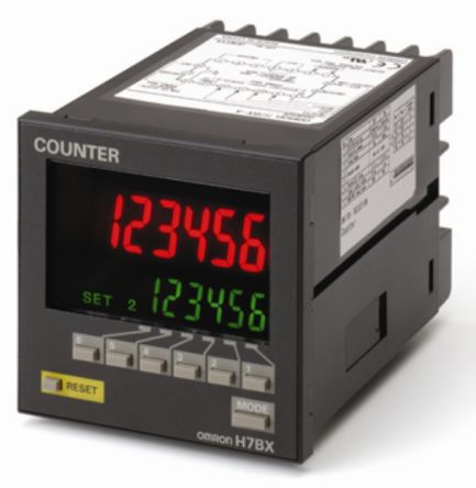 Omron Counter, Counter, 6 Digit 7 Segment LCD, 30 Hz 240V ac
