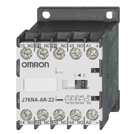 Omron J7KNA-AR Contactor, 230V ac Coil, 4-Pole, 10 A, 2.5 W 24V, 2 NO/2 NC