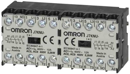 Omron J7KNU Contactor, 110V ac Coil, 4-Pole, 5 A, 2.2 kW, 3 NO/1 NC
