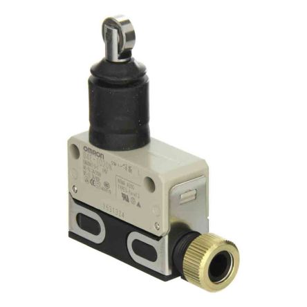Omron D4E Series Roller Plunger Limit Switch, 1 NO/1 NC, IP67, Metal Housing, 250V