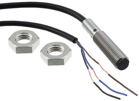 Omron E2B-S08KN02-WP-B1 2M Threaded Barrel Inductive Proximity Sensor, M8 PNP E2B 30V 2 mm 30 V dc 200mA