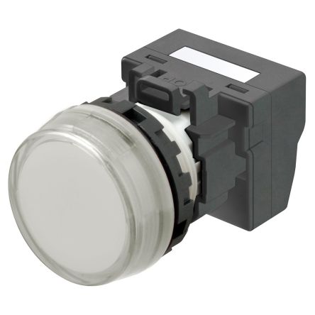 Omron M22N Series White Miniature Indicator Pilot Light, 24V, Crimp Termination, IP66