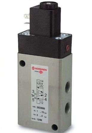 Norgren Pneumatic Solenoid Valve - 3/2, 5/2 Way Solenoid/Air 26230 Series 24V