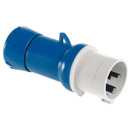 Schneider Electric, Mureva IP44 Grey Cable Mount 2P+PE Straight Closure Plug, 16A, 200V, 250 V Phase Inverter