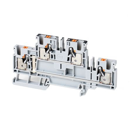 Allen Bradley 1492-PD4C 1492-P Series Feed Through Terminal Block Grey, 4mm², Push-in