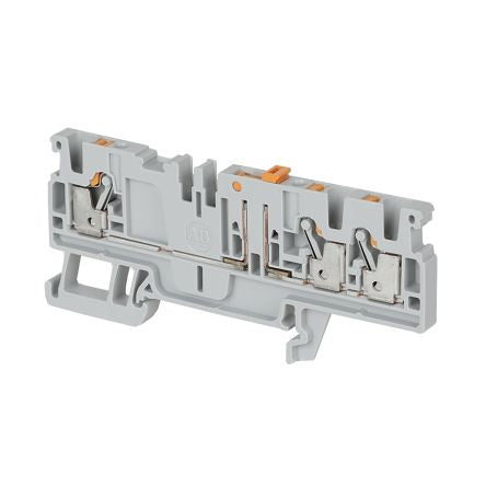 Allen Bradley 1492-PKD4 1492-P Series Feed Through Terminal Block Grey, 4mm², 1-Level, Push-in