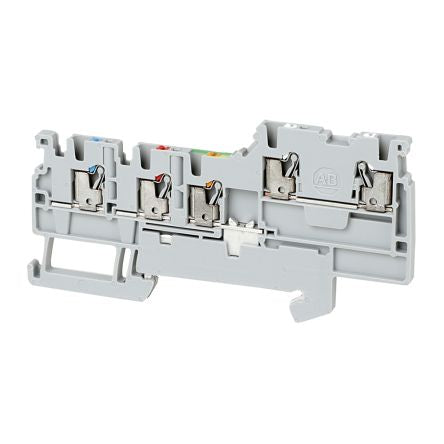 Allen Bradley 1492-PSG2-4 1492-P Series DIN Rail Terminal Block Grey, 1.5mm², Push-in