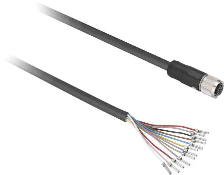 Telemecanique Sensors Female 12 way M12 to Sensor Actuator Cable, 5 m