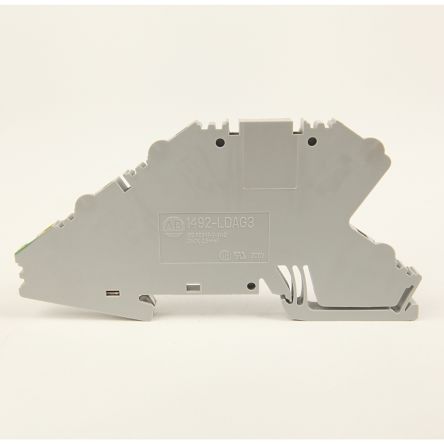 Allen Bradley 1492-LDAG3 1492 Series DIN Rail Terminal Block Grey, 2.5mm², Spring Clamp