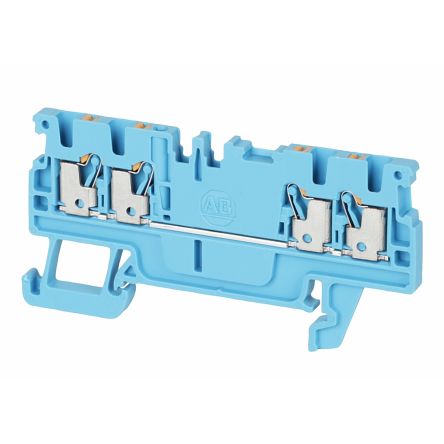 Allen Bradley 1492-P2Q-G 1492-P Series DIN Rail Terminal Block Green, 1.5mm², 1-Level, Push-in, ATEX