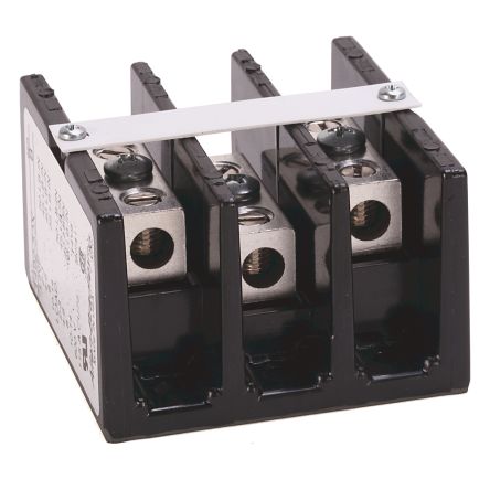 Allen Bradley Distribution Block, 3 Way, 600V, 115A, Black