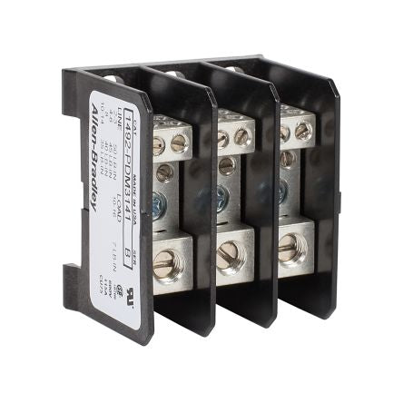 Allen Bradley Distribution Block, 4 Way, 600V, 115A, Black