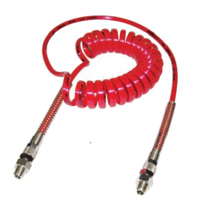 Norgren 2 m Red, Polyurethane Coil Tubing with Connector, 60 °C, 60 °C