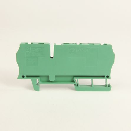 Allen Bradley 1492-L4T-G 1492 Series DIN Rail Terminal Block Green, 4mm², Spring Clamp, IECEx/ATEX