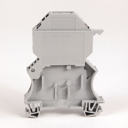 Allen Bradley 1492 Series Screw Terminal, 2-Way, 22AWG, 8 AWG Wire, 16A Screw Cage