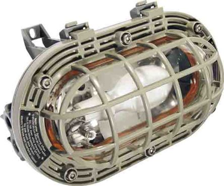 Eaton 200 W Incandescent Lamp Bulkhead Hazardous Area Light Fitting, Temp T3, 230V ac E27,IECEx, ATEX