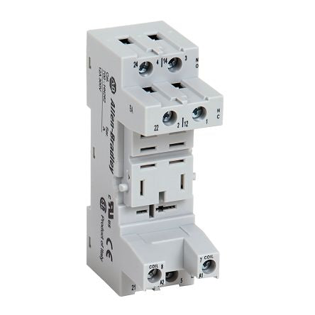Allen Bradley 700-HN 8 Way 300V DIN Rail Relay Socket, for use with 700-HF Relay