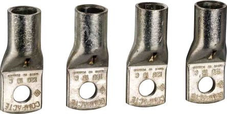 Schneider Electric, ComPacT NSX Uninsulated Crimp Ring Terminal 4 AWG Wire Size, Silver