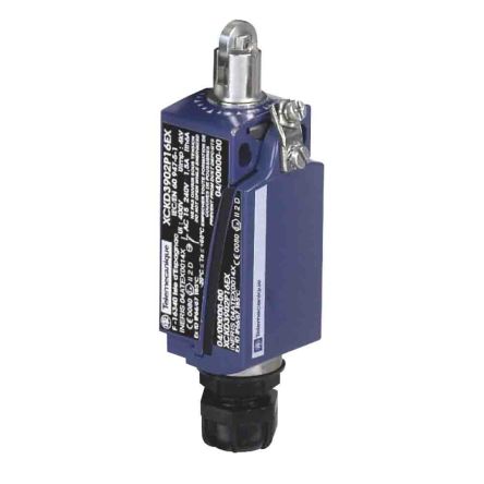 Telemecanique Sensors XCKD Series Roller Plunger Limit Switch, 1 NO/2 NC, IP66, IP67, Zinc Zamak Alloy Housing, 240V ac,