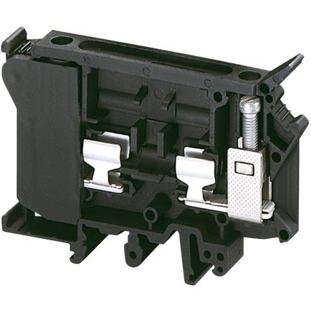 Schneider Electric NSYTRV42SF6 Linergy TR Series Fused DIN Rail Terminal Black, 16mm², 1-Level Fused, Screw