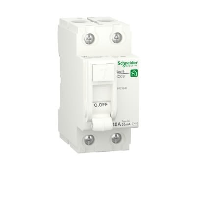 Schneider Electric Resi9 Series Residual Current Circuit Breaker, 40A, 2-Pole, 30 mA, Type AC, 4.5 kA 230V ac