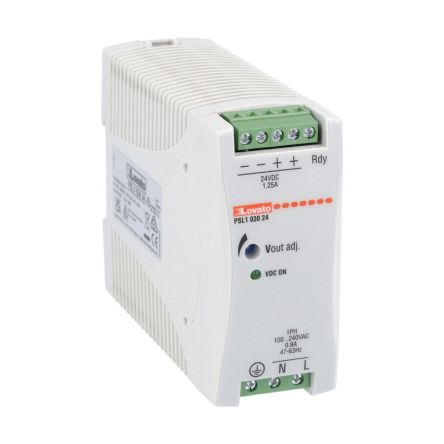 Lovato PSL Power Supply DIN Rail Power Supply 240V ac AC Input 24V dc, 1.25 A Output DC 30 W