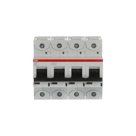 ABB S800PV S800PV Miniature Circuit Breaker, 4-Pole, 32A, Type B, 1500 V dc DC, 1.5 kA Breaking Capacity