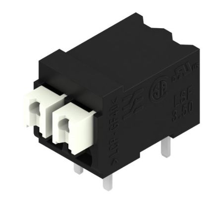 Weidmüller LSF Series PCB Terminal Block, 2-Contact, 3.5 mm Pitch, 1 Row