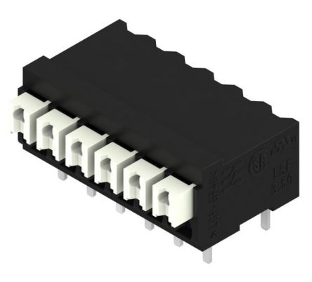 Weidmüller LSF Series PCB Terminal Block, 6-Contact, 3.5 mm Pitch, 1 Row