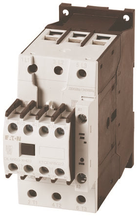 Eaton DILM Contactor, 400V Coil, 3-Pole, 50 A, 22 kW, 2 NO/2 NC, 400V