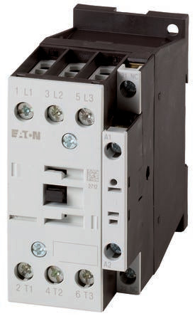 Eaton DILEM Contactor, 400V Coil, 3-Pole, 38 A, 18.5 kW, 1 NC, 400V