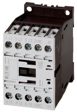 Eaton Contactor, 400V Coil, 3-Pole, 15.5 A, 7.5 kW, 1 NC, 400V