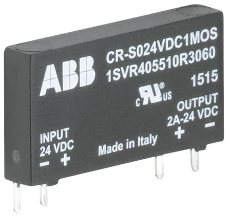 ABB Solid State Relay, DIN Rail Mount, 24 V Load